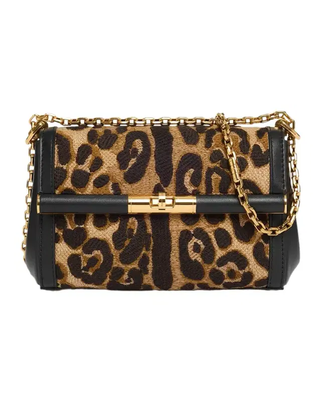 Marlene Leopard Chain Crossbody Bag