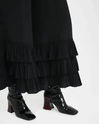 Chloé Tiered Ruffle Hem Wide-Leg Pants | Thumbnail 5