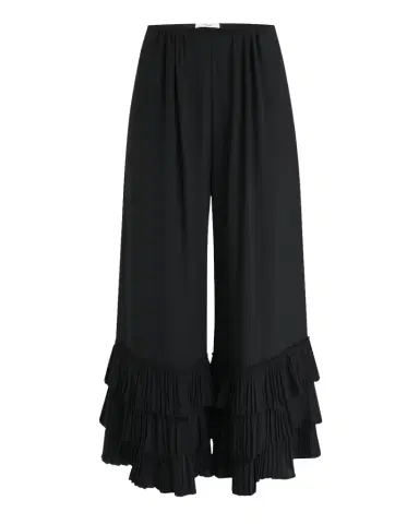 Chloé Tiered Ruffle Hem Wide-Leg Pants | Thumbnail 1