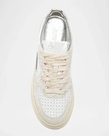 AUTRY Medalist Mixed Leather Low-Top Sneakers | Thumbnail 4 AUTRY Medalist Mixed Leather Low-Top Sneakers | Thumbnail 4