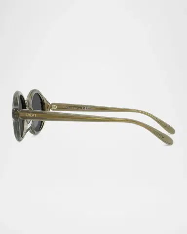 Loewe Men's Slim Acetate Round Sunglasses | Thumbnail 3 Loewe Men's Slim Acetate Round Sunglasses | Thumbnail 3