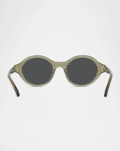Loewe Men's Slim Acetate Round Sunglasses | Thumbnail 4 Loewe Men's Slim Acetate Round Sunglasses | Thumbnail 4