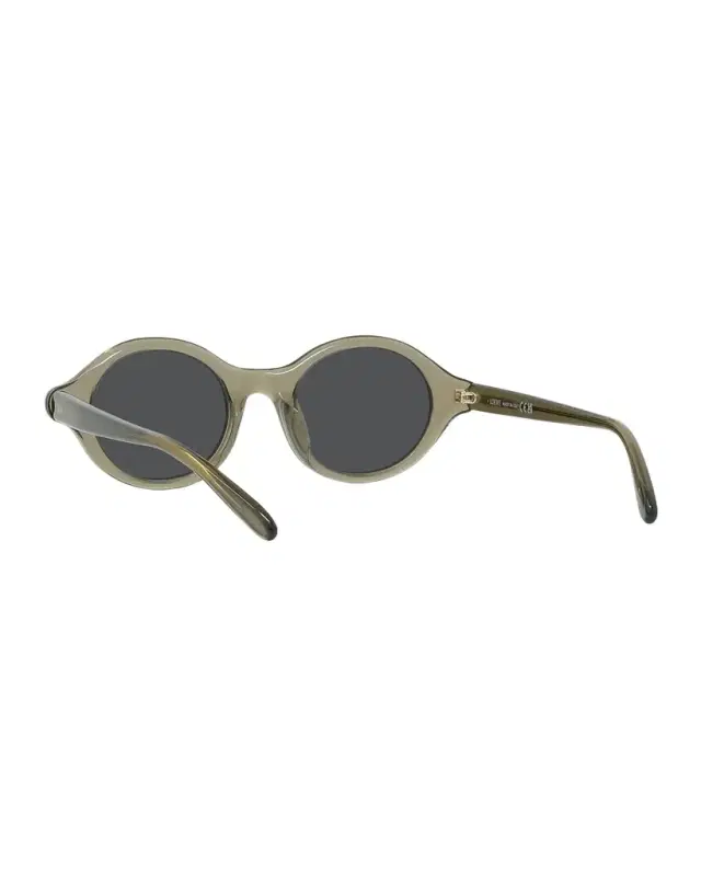 Men's Slim Acetate Round Sunglasses