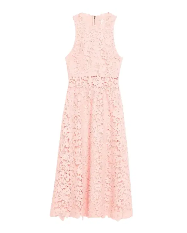ALICE + OLIVIA Babette Lace Midi Dress
