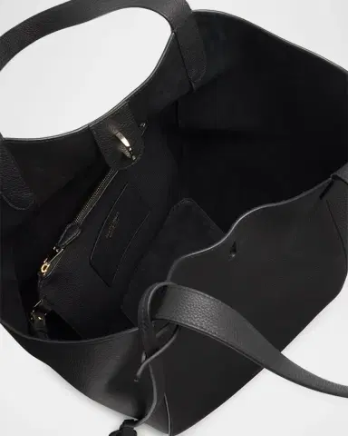 Giorgio Armani Medium Pebble Leather Tote Bag | Thumbnail 4 Giorgio Armani Medium Pebble Leather Tote Bag | Thumbnail 4