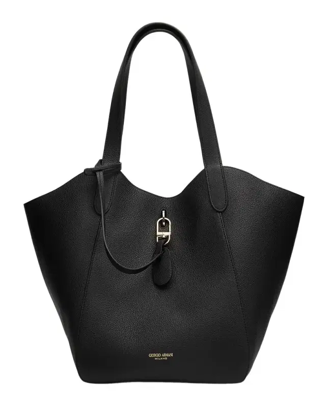 Giorgio Armani Medium Pebble Leather Tote Bag