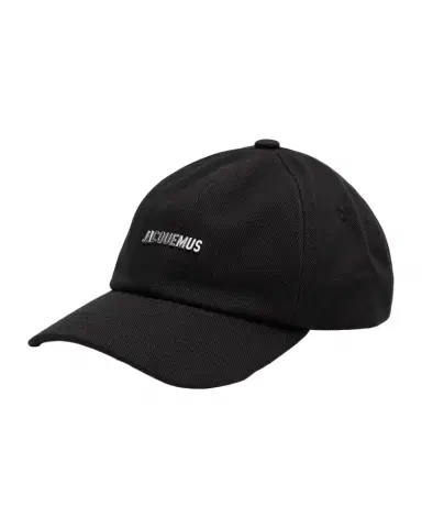 Jacquemus Men's Gadjo Denim Metal-Logo Baseball Cap | Thumbnail 1 Jacquemus Men's Gadjo Denim Metal-Logo Baseball Cap | Thumbnail 1