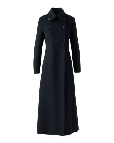 Akris Eva Double-Breasted Wool Double Face Long Coat | Thumbnail 1