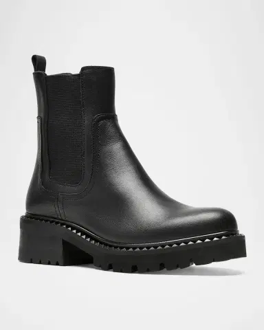 La Canadienne Cory Leather Lug-Sole Chelsea Booties | Thumbnail 2