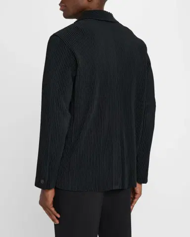 Homme Plissé Issey Miyake Men's Pleated Single-Breasted Sport Coat | Thumbnail 2