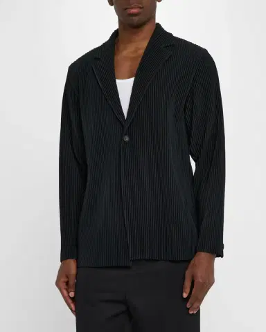 Homme Plissé Issey Miyake Men's Pleated Single-Breasted Sport Coat | Thumbnail 3