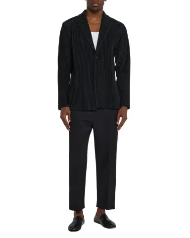 Homme Plissé Issey Miyake Men's Pleated Single-Breasted Sport Coat | Thumbnail 1