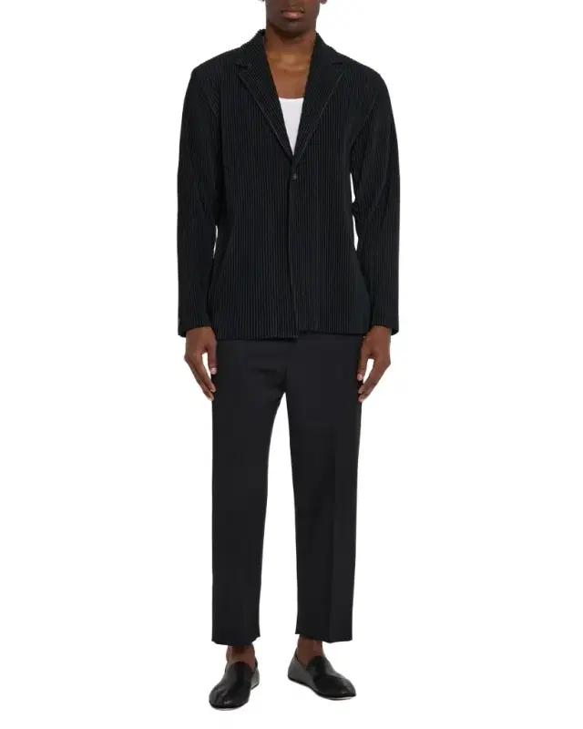 Homme Plisse Issey Miyake Men 's Pleated Single-Breasted Sport Coat