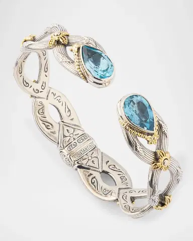 Konstantino Kyma Sky Blue Topaz Cuff Bracelet | Thumbnail 3 Konstantino Kyma Sky Blue Topaz Cuff Bracelet | Thumbnail 3
