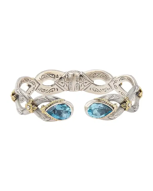 Kyma Sky Blue Topaz Cuff Bracelet