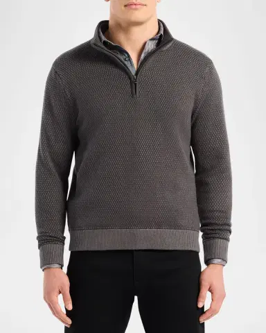 Robert Graham Men's Walton Texture Knit Quarter-Zip Sweater | Thumbnail 3 Robert Graham Men's Walton Texture Knit Quarter-Zip Sweater | Thumbnail 3