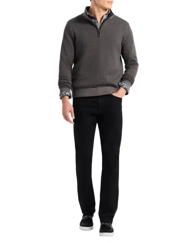 Men 's Walton Texture Knit Quarter-Zip Sweater