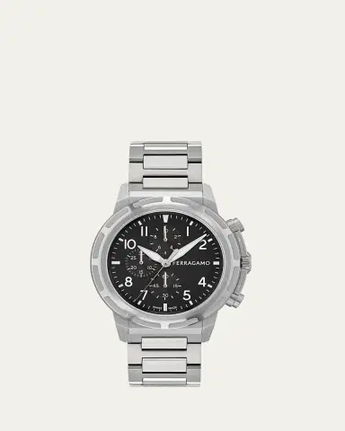 Ferragamo Sport Chrono 44mm Stainless Steel Bracelet Watch | Thumbnail 4 Ferragamo Sport Chrono 44mm Stainless Steel Bracelet Watch | Thumbnail 4