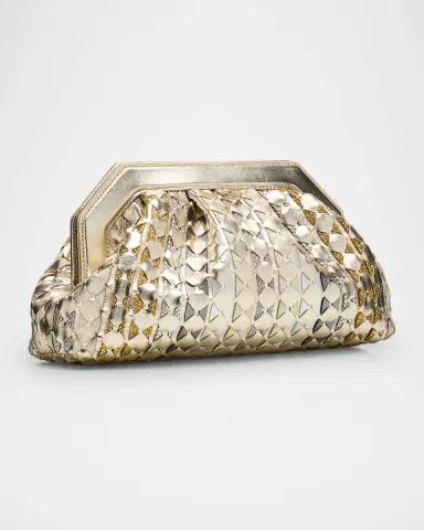 Serapian Secret Woven Mosaic Metallic Leather Clutch Bag | Thumbnail 3 Serapian Secret Woven Mosaic Metallic Leather Clutch Bag | Thumbnail 3