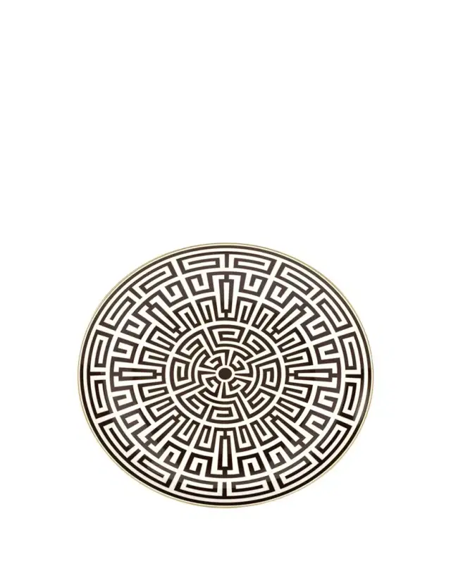 GINORI 1735 Labirinto Ebano  Plate, Venezia Shape