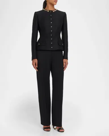 Dolce & Gabbana Tailored Crystal-Embellished Blazer | Thumbnail 2