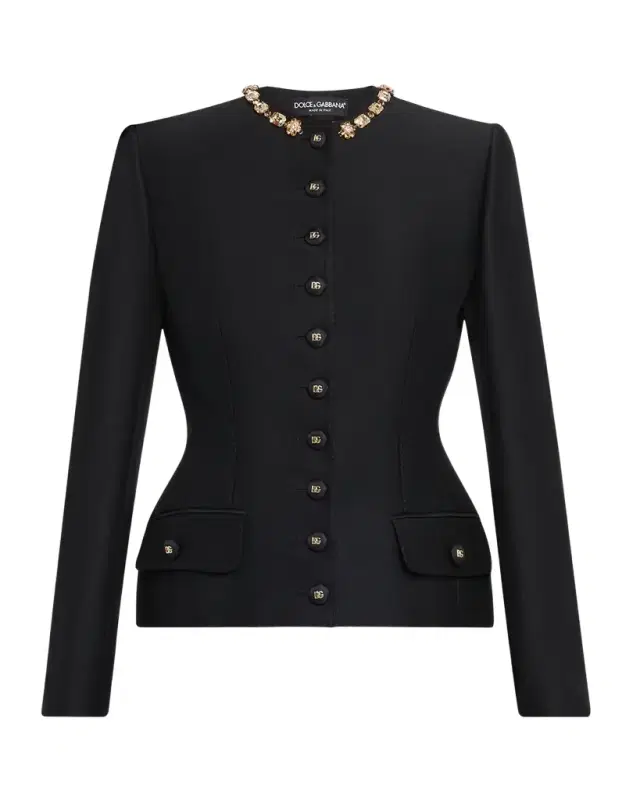 Dolce & Gabbana Tailored Crystal-Embellished Blazer