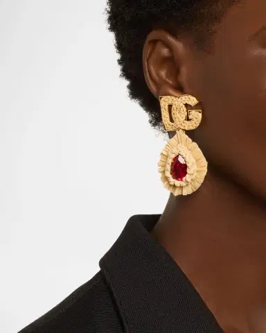 Dolce & Gabbana Bijoux Clip Earrings with DG Logo | Thumbnail 2 Dolce & Gabbana Bijoux Clip Earrings with DG Logo | Thumbnail 2