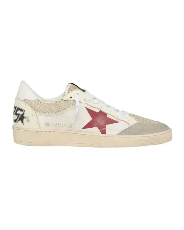 Men 's Ball Star Mesh and Leather Low-Top Sneakers