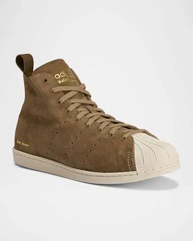 adidas x Wales Bonner x Wales Bonner Men 's Superstar Suede High-Top Sneakers | Thumbnail 2