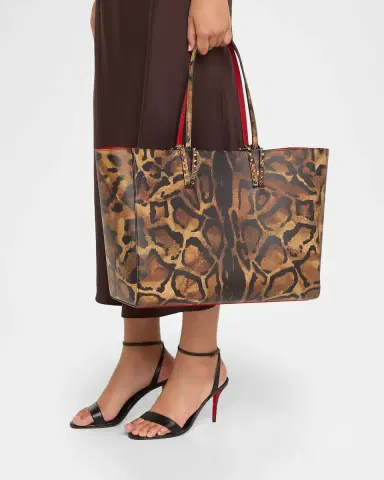 Christian Louboutin Cabata Large Tote Bag in Bengal-Print Leather | Thumbnail 2 Christian Louboutin Cabata Large Tote Bag in Bengal-Print Leather | Thumbnail 2