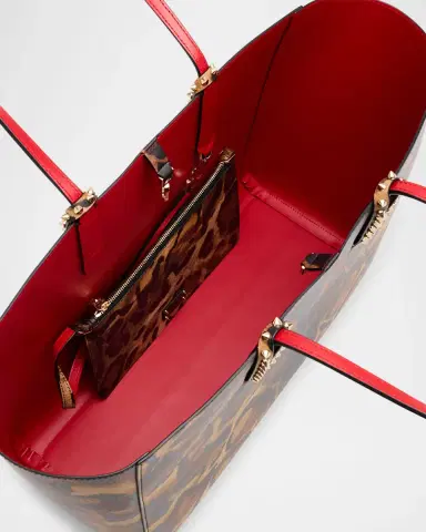 Christian Louboutin Cabata Large Tote Bag in Bengal-Print Leather | Thumbnail 4 Christian Louboutin Cabata Large Tote Bag in Bengal-Print Leather | Thumbnail 4