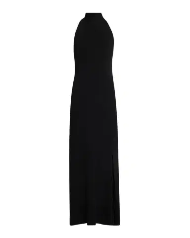 Lapointe Matte Viscose Halterneck Slit Maxi Dress | Thumbnail 1 Lapointe Matte Viscose Halterneck Slit Maxi Dress | Thumbnail 1