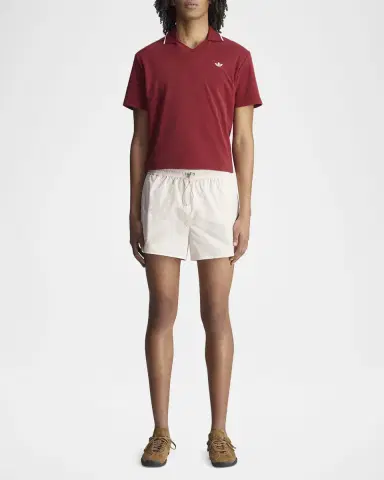 Adidas x Wales Bonner Men's Nylon Side-Snap Shorts | Thumbnail 2 Adidas x Wales Bonner Men's Nylon Side-Snap Shorts | Thumbnail 2