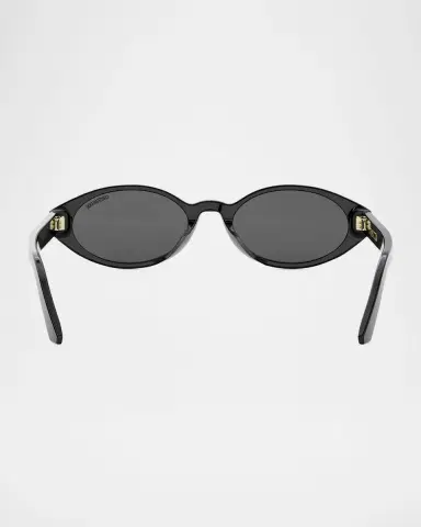 DIOR DiorPacific R1I Logo-Print Oval Sunglasses | Thumbnail 4