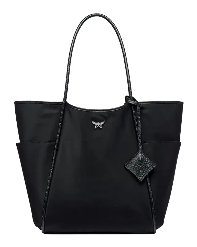 MCM Aren Extra Large Nylon Shopper Tote Bag