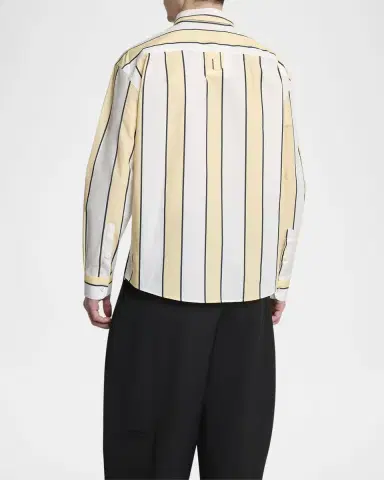 Jacquemus Men's The Simon Stripe Poplin Button-Down Shirt | Thumbnail 3 Jacquemus Men's The Simon Stripe Poplin Button-Down Shirt | Thumbnail 3