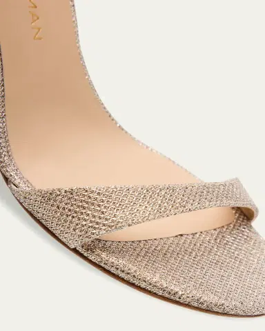 Stuart Weitzman Babette Metallic Ankle-Strap Sandals | Thumbnail 5 Stuart Weitzman Babette Metallic Ankle-Strap Sandals | Thumbnail 5