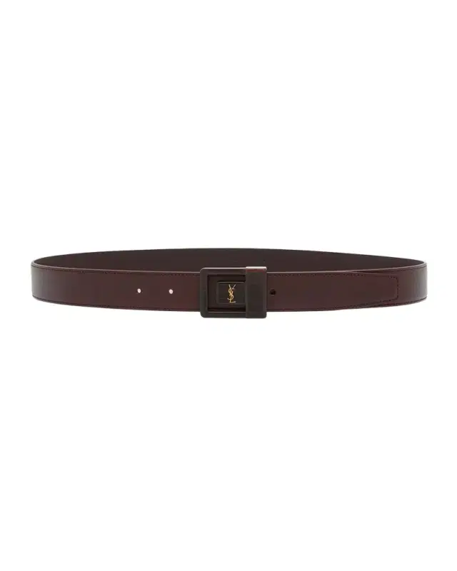 YSL Buckle Leather Belt