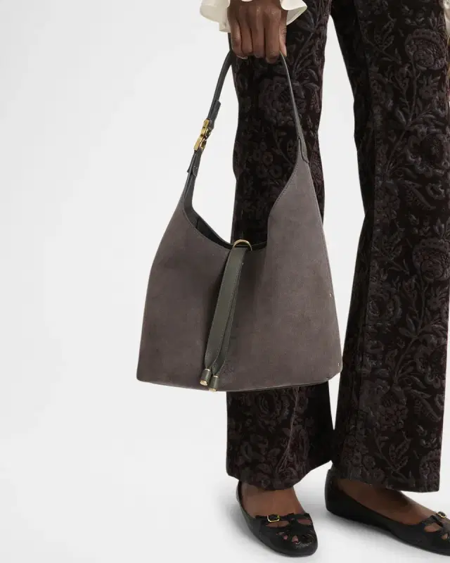 Marcie Small Hobo Bag in Suede