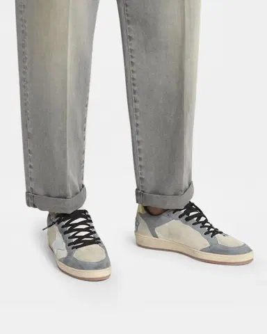 Golden Goose Men's Ball Star Leather and Metallic Low-Top Sneakers | Thumbnail 2 Golden Goose Men's Ball Star Leather and Metallic Low-Top Sneakers | Thumbnail 2