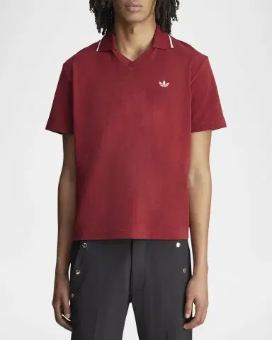 Adidas x Wales Bonner Men's Terry Polo Shirt | Thumbnail 4 Adidas x Wales Bonner Men's Terry Polo Shirt | Thumbnail 4