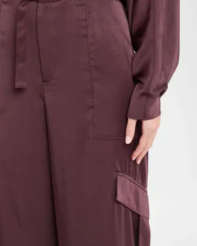 Lapointe Lightweight Satin Belted Wide-Leg Utility Pants | Thumbnail 5 Lapointe Lightweight Satin Belted Wide-Leg Utility Pants | Thumbnail 5