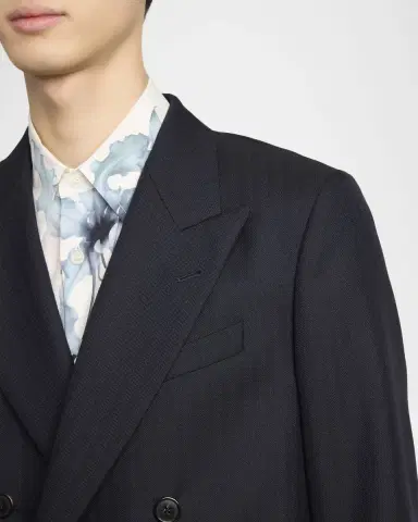 Dries Van Noten Men's Buforden Double-Breasted Wool Jacket | Thumbnail 4 Dries Van Noten Men's Buforden Double-Breasted Wool Jacket | Thumbnail 4