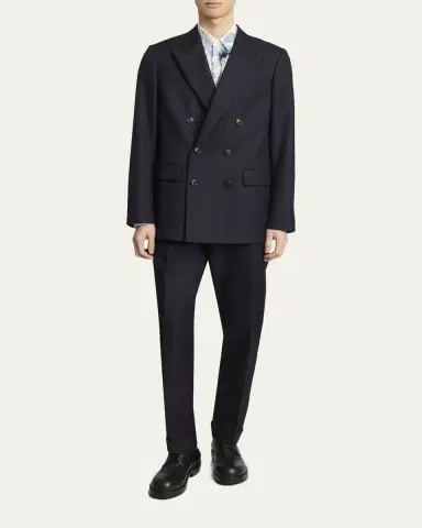 Dries Van Noten Men's Buforden Double-Breasted Wool Jacket | Thumbnail 8 Dries Van Noten Men's Buforden Double-Breasted Wool Jacket | Thumbnail 8