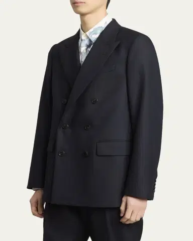 Dries Van Noten Men's Buforden Double-Breasted Wool Jacket | Thumbnail 10 Dries Van Noten Men's Buforden Double-Breasted Wool Jacket | Thumbnail 10