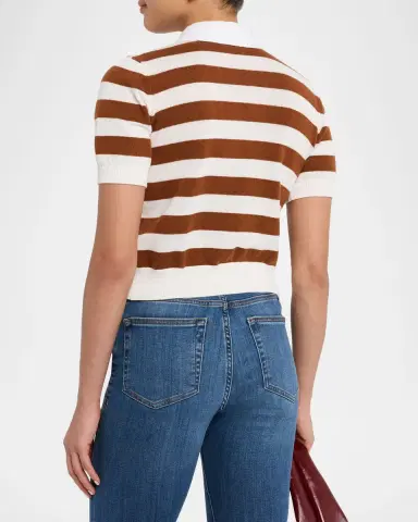 Frame The Bold Stripe Polo Sweater | Thumbnail 3