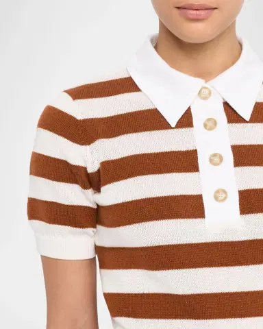 Frame The Bold Stripe Polo Sweater | Thumbnail 5