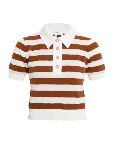 Frame The Bold Stripe Polo Sweater | Thumbnail 1