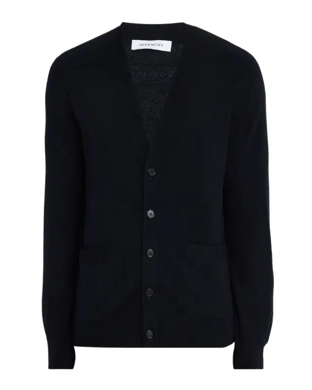 Men 's Cashmere Tonal Logo V-Neck Cardigan
