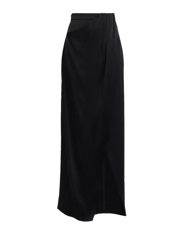 LAPOINTE Satin Wrap Maxi Skirt